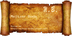 Meltzer Buda névjegykártya